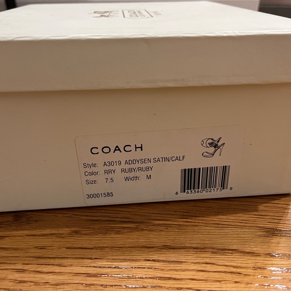 Coach Addeysen Red Satin Heels 👠 Super cute! - Picture 5 of 6